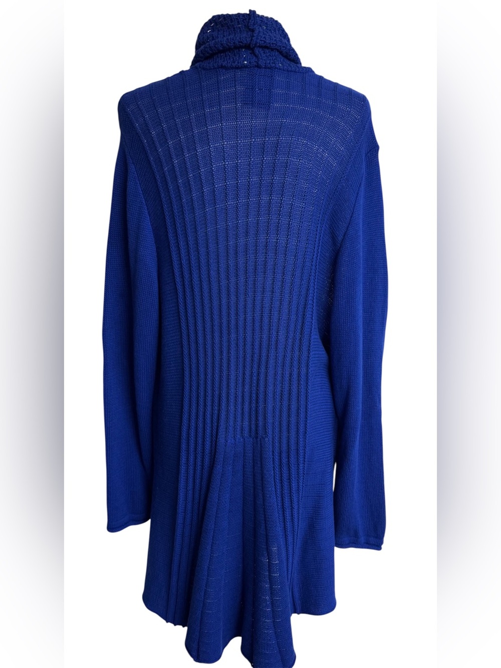 Kim Rogers Delta Blue Open Front Knit Cardigan Size 3X - Picture 2 of 3